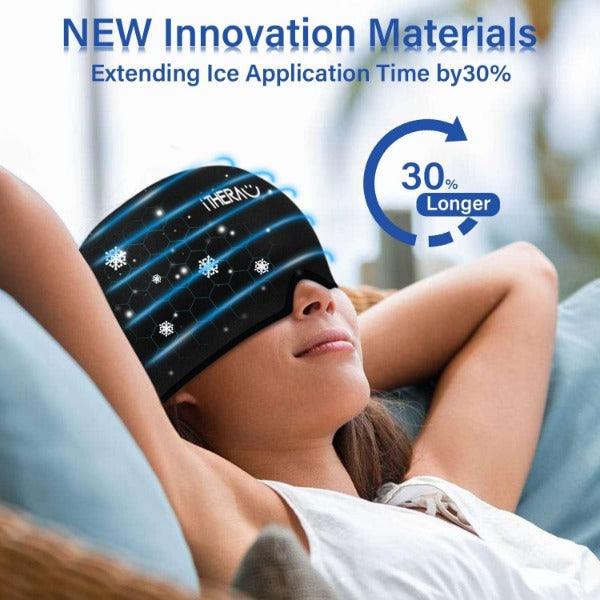 Headache and Migraine Relief Cap - Ice Mask or Hat for Migraines Tension Relief Dark and Cool Cap Hot Sale - Tophatter Daily Deals