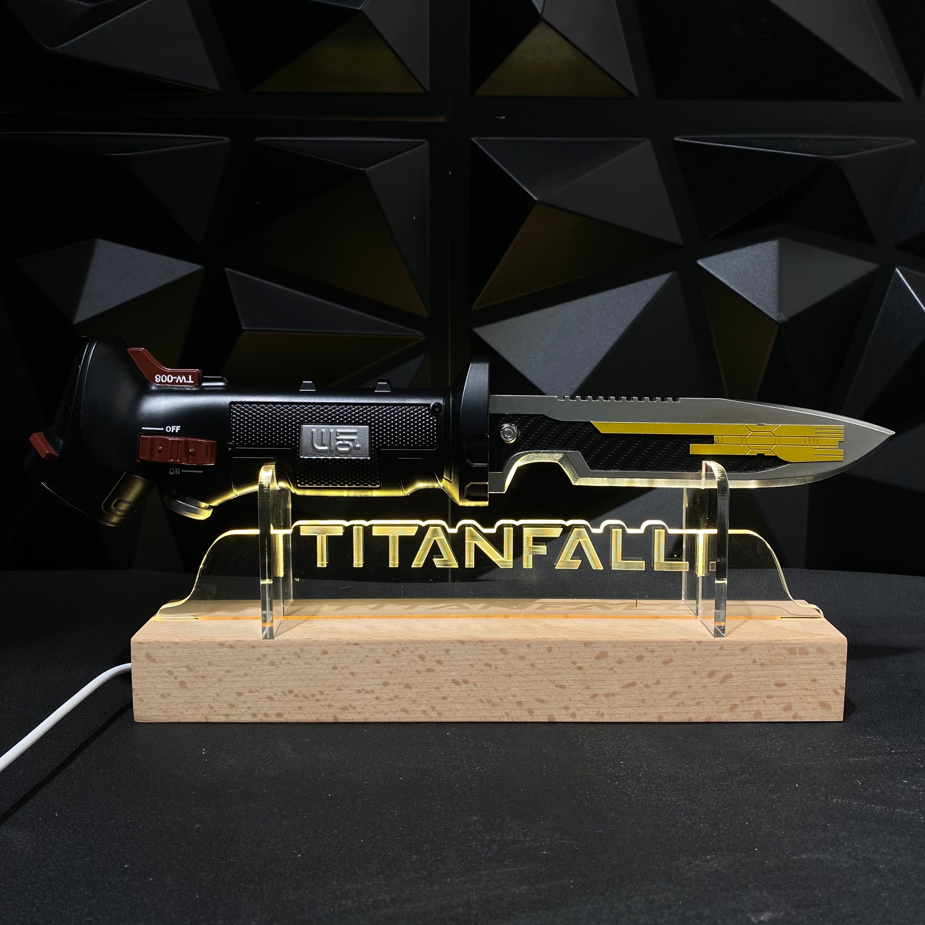 IRL Metal Data Knife Replica Knife & Custom Lighting Stand - Tophatter Daily Deals