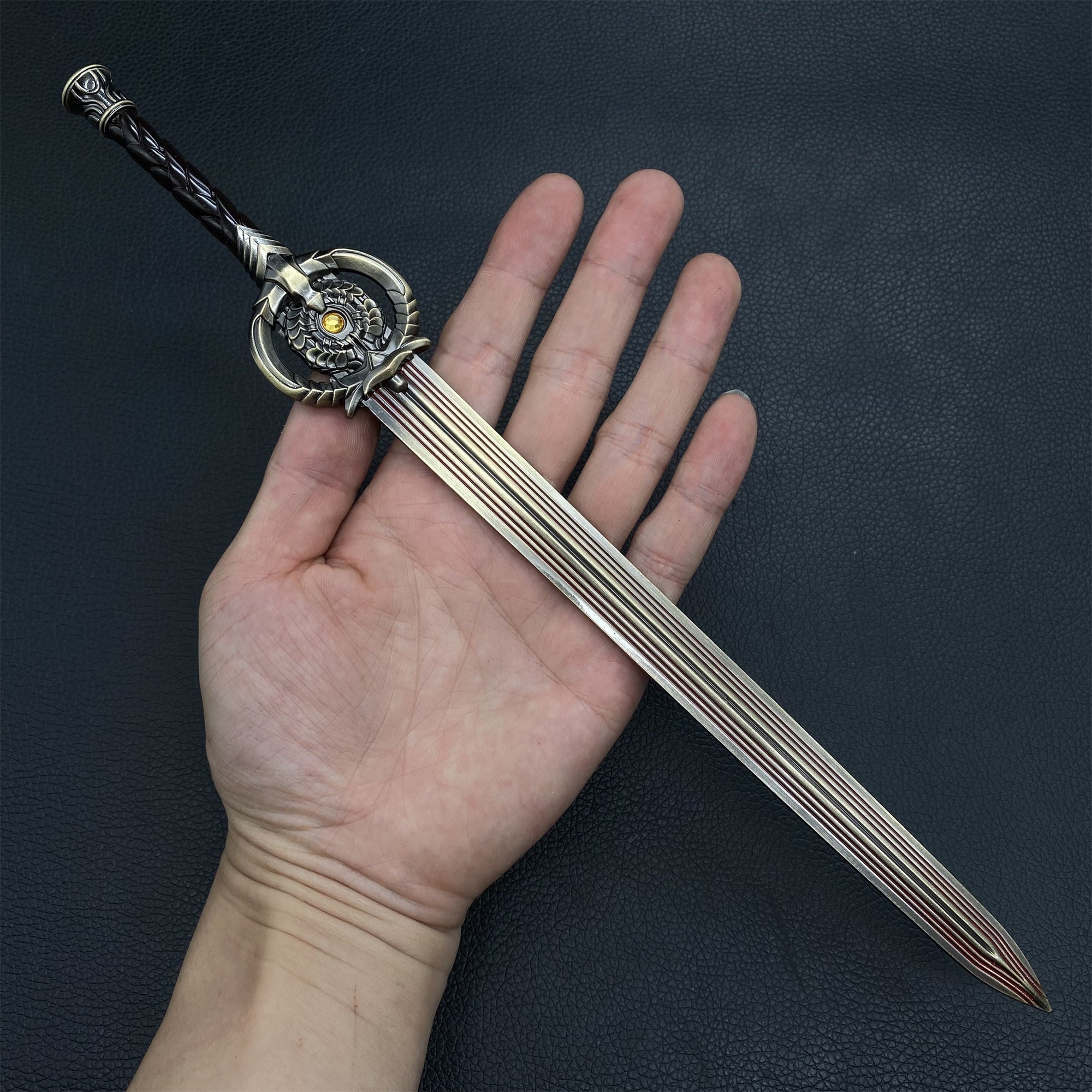 Skyrim Dawnbreaker Sword Metal Miniature Replica - Tophatter Daily Deals