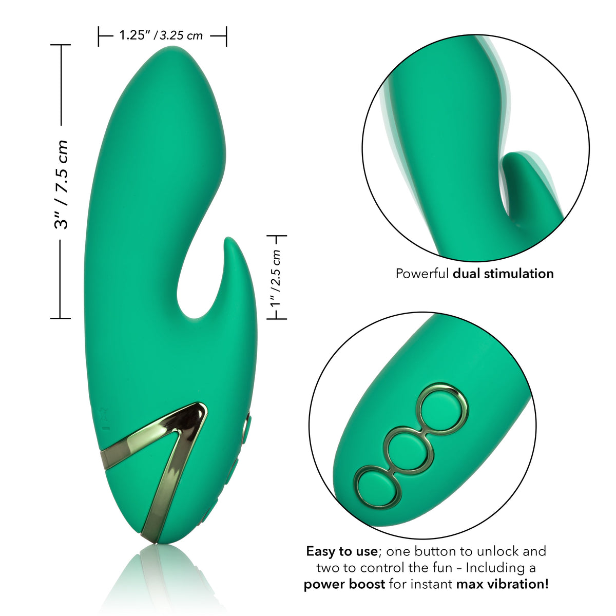 California Dreaming Sierra Sensation Flexible Teaser in Green with 10 Vibration Modes and Silicone Body > Vibrators > Ladies > Rabbit - Tophatter Daily Deals