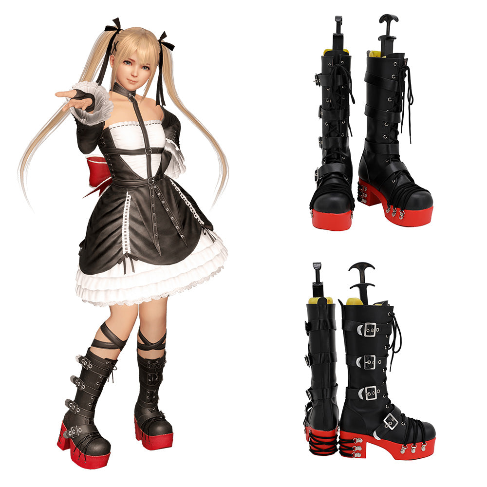 Dead Or Alive Marie Rose Black Red Shoes Cosplay Boots Shoes/Boots - Tophatter Daily Deals