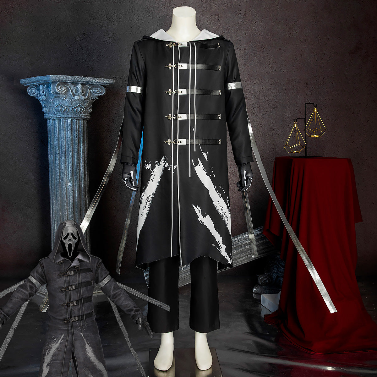 Dead by Daylight Ghostface Ghost Face Slash Enthusiast Cosplay Costume Costume - Tophatter Daily Deals