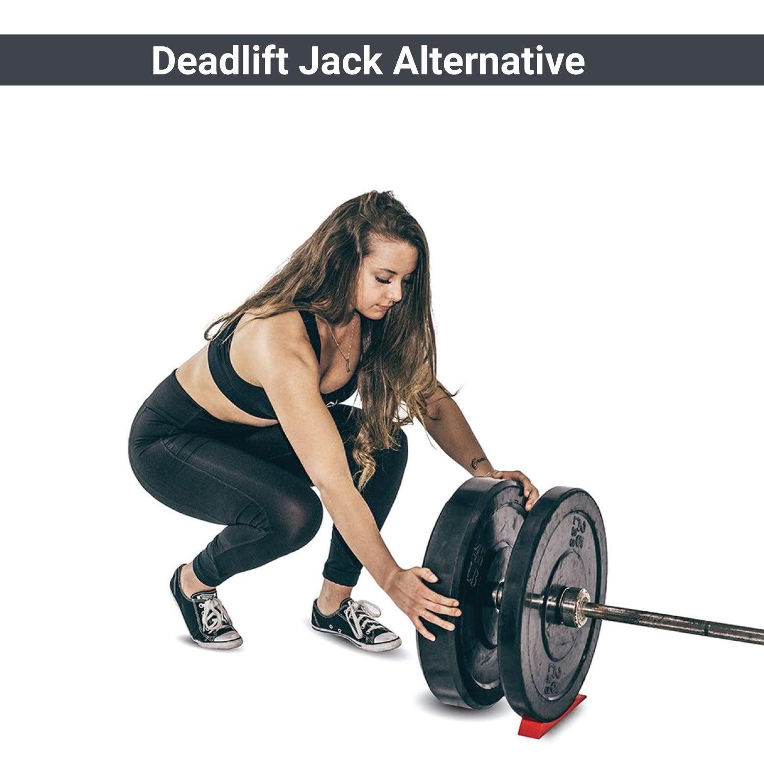 Deadlift Jack Alternative -Dead Wedge The Deadlift Jack Alternative for Your Gym Bag - Raises loaded barbell & plates for effortless Exercise & Fitness - Tophatter Daily Deals