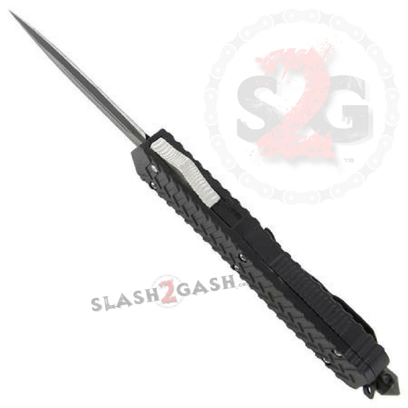 Deadly Vow OTF Dual Action Automatic Knife Black 2 Tone Double Edge Knife-OTF - Tophatter Daily Deals