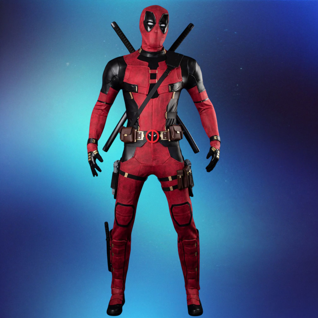 Adult & Kids Deadpool Costume with Mask and Accessories - Marvel Superhero Outfit for Halloween Halloween Costumes - Tophatter Daily Deals