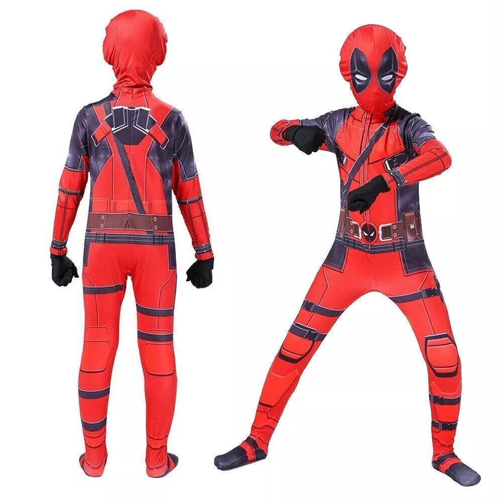 Real Deadpool Costume - Deadpool Costume Cosplay Kids Bodysuit Boy Children's Day Fancy Dress Party Halloween Xmas Only Clothes Halloween & Franchise - Tophatter Daily Deals