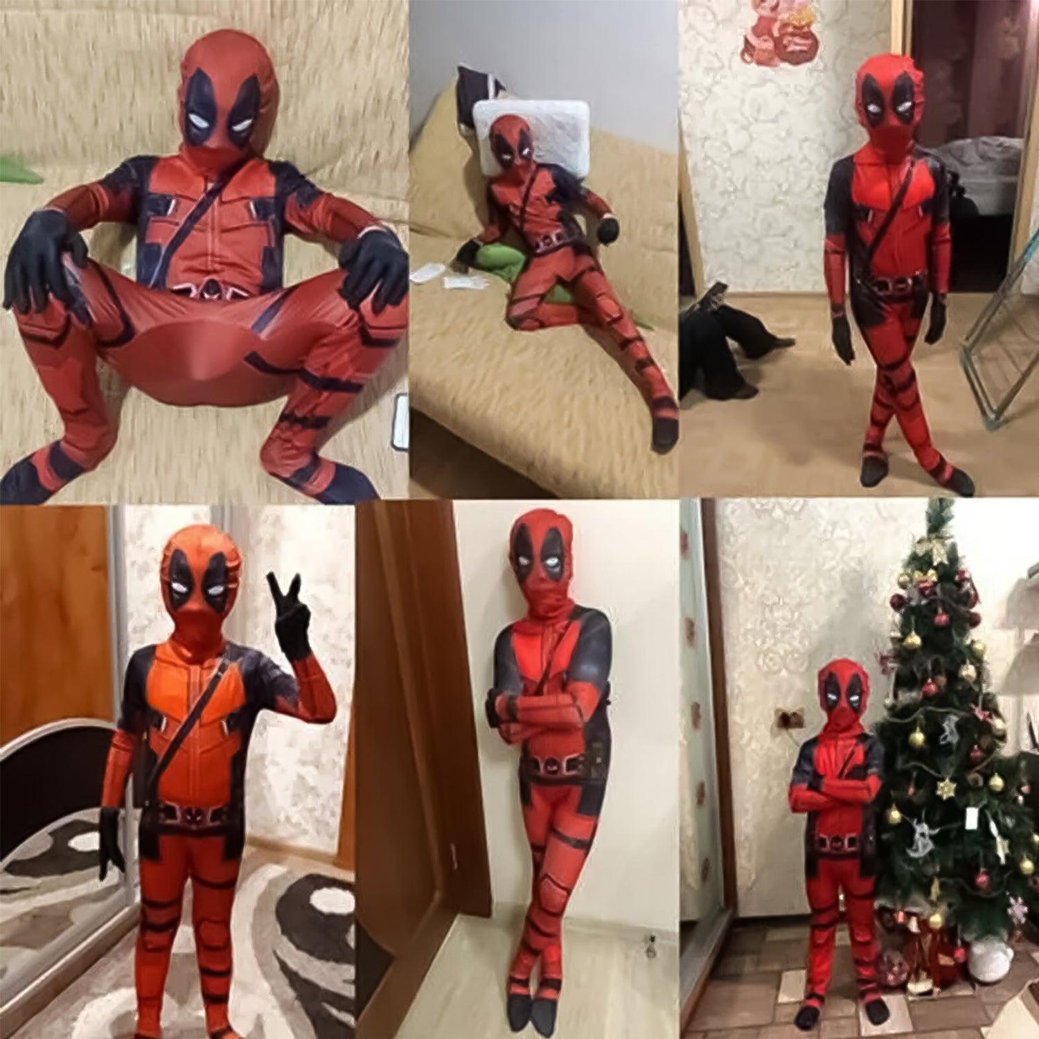 Real Deadpool Costume - Deadpool Costume Cosplay Kids Bodysuit Boy Children's Day Fancy Dress Party Halloween Xmas Halloween & Franchise - Tophatter Daily Deals