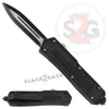 Death Blow OTF Dual Action Automatic Knife Black 2 Tone Double Edge Knife-OTF - Tophatter Daily Deals