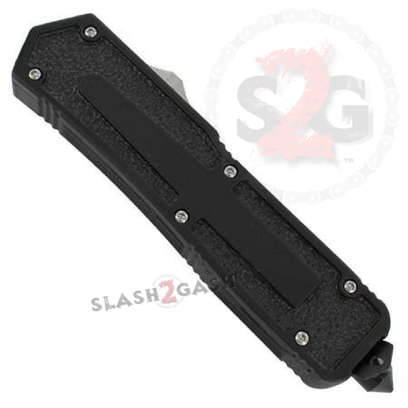Swift OTF Double Action Automatic Knife Black 2 Tone Single Edge Blade Knife-OTF - Tophatter Daily Deals