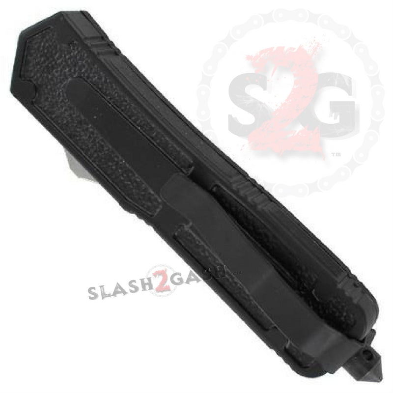 Swift OTF Double Action Automatic Knife Black 2 Tone Single Edge Blade Knife-OTF - Tophatter Daily Deals