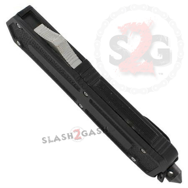 Swift OTF Double Action Automatic Knife Black 2 Tone Single Edge Blade Knife-OTF - Tophatter Daily Deals