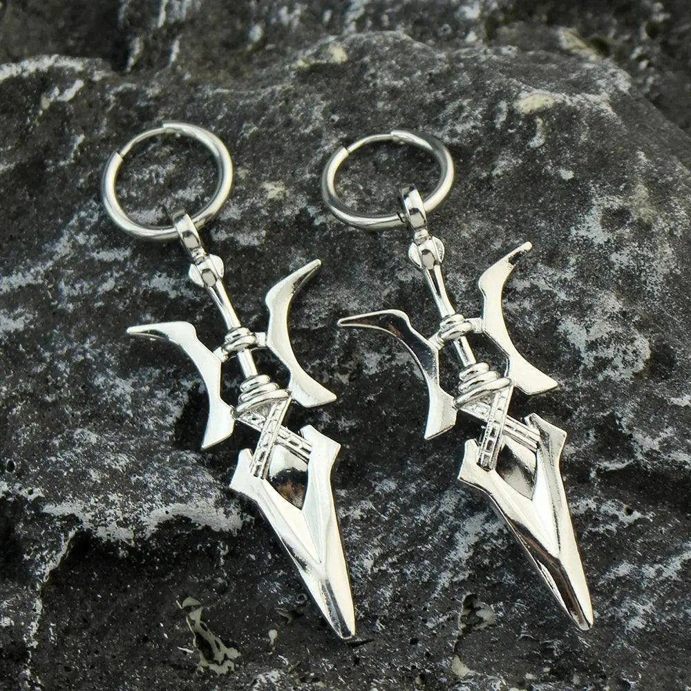 Death Note Misa Amane Cosplay Earring Halberd Drop Earrings for Girl Halloween Goth Cross Ear Clips Ear Cuffs Fashion Gift - Tophatter Daily Deals
