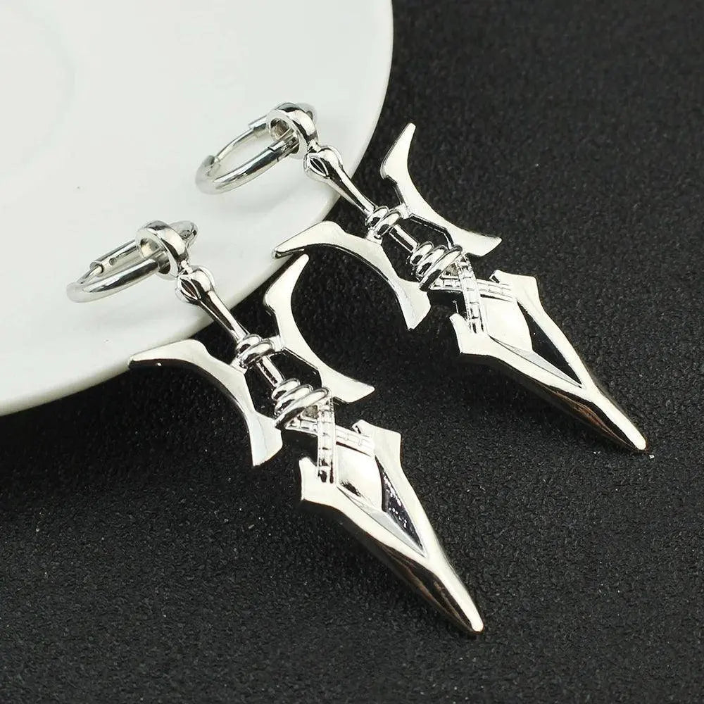 Death Note Misa Amane Cosplay Earring Halberd Drop Earrings for Girl Halloween Goth Cross Ear Clips Ear Cuffs Fashion Gift - Tophatter Daily Deals