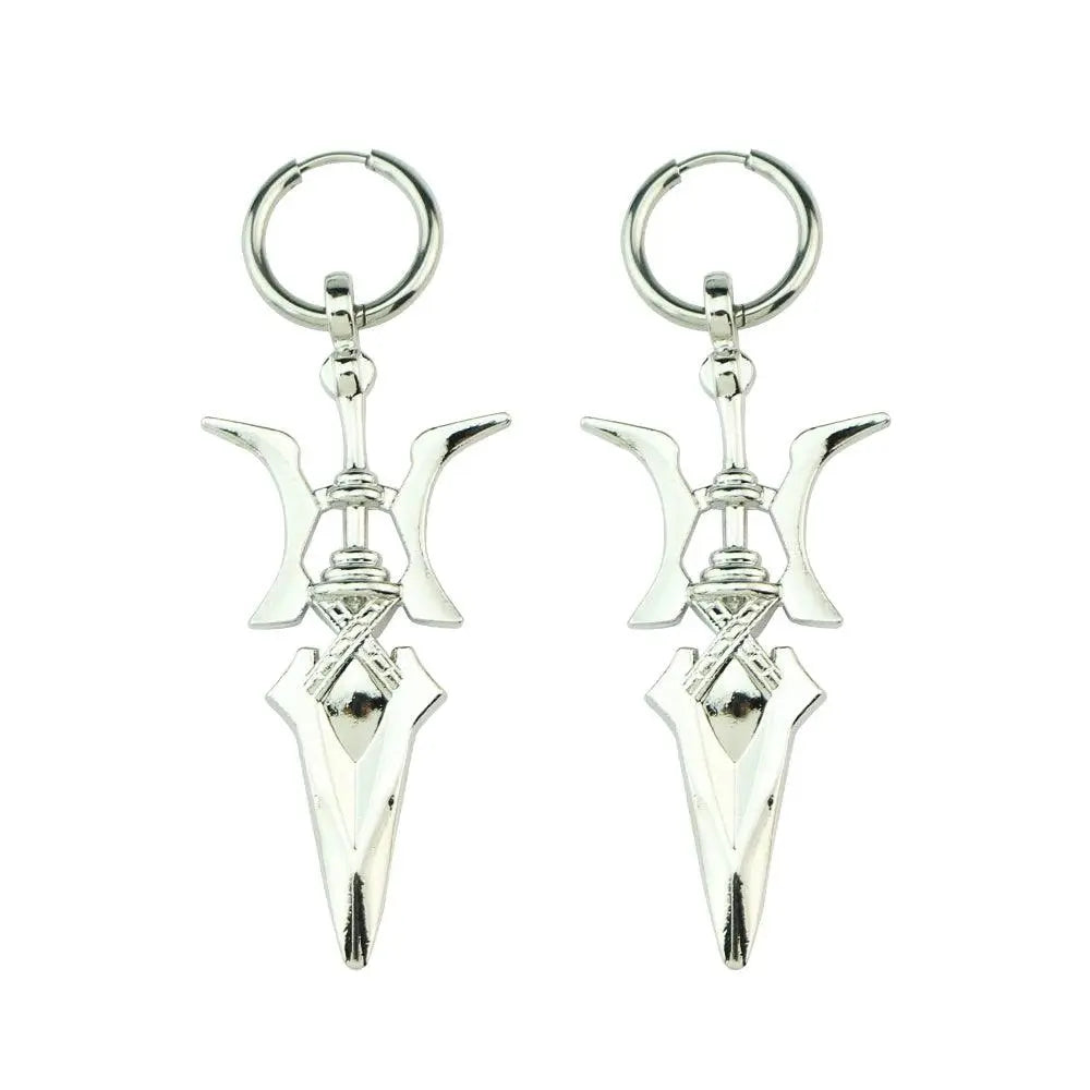 Death Note Misa Amane Cosplay Earring Halberd Drop Earrings for Girl Halloween Goth Cross Ear Clips Ear Cuffs Fashion Gift E016 - Tophatter Daily Deals