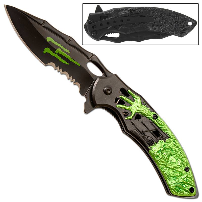 Death Charge Spring Assist Knife - TOPHATTER'S ARMORY DEALS Collectible Weapons - Tophatter Daily Deals