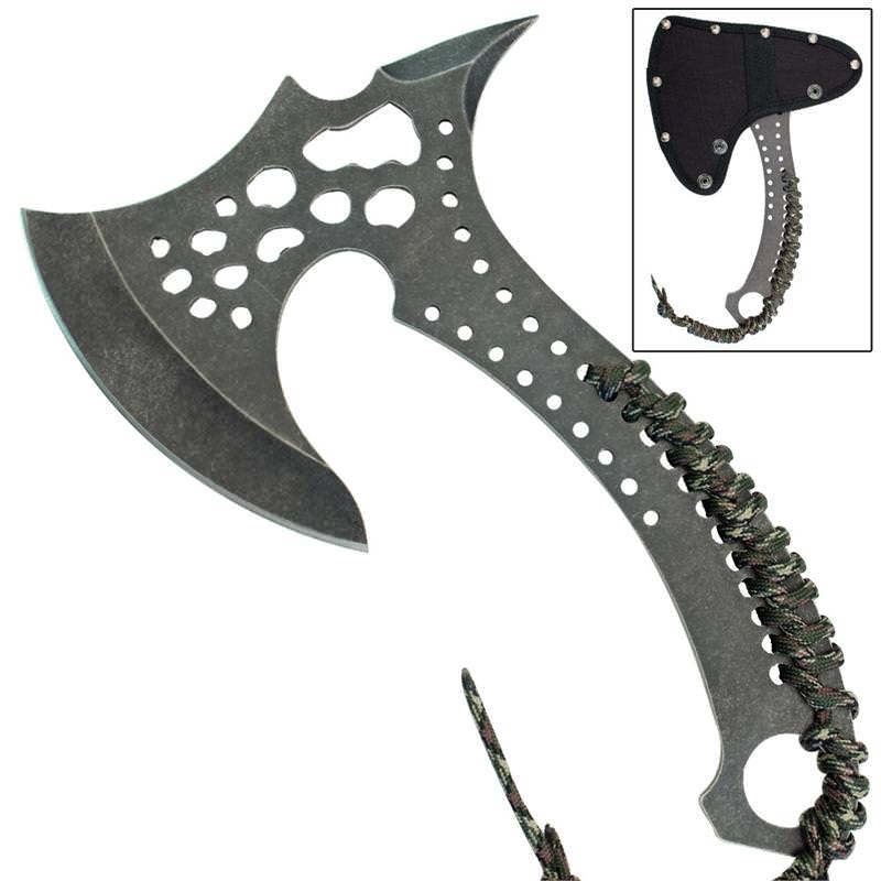 Death Toll Spiked Throwing Target Axe - Tophatter's Army Products & Self Defense Collectible Weapons - Tophatter Daily Deals