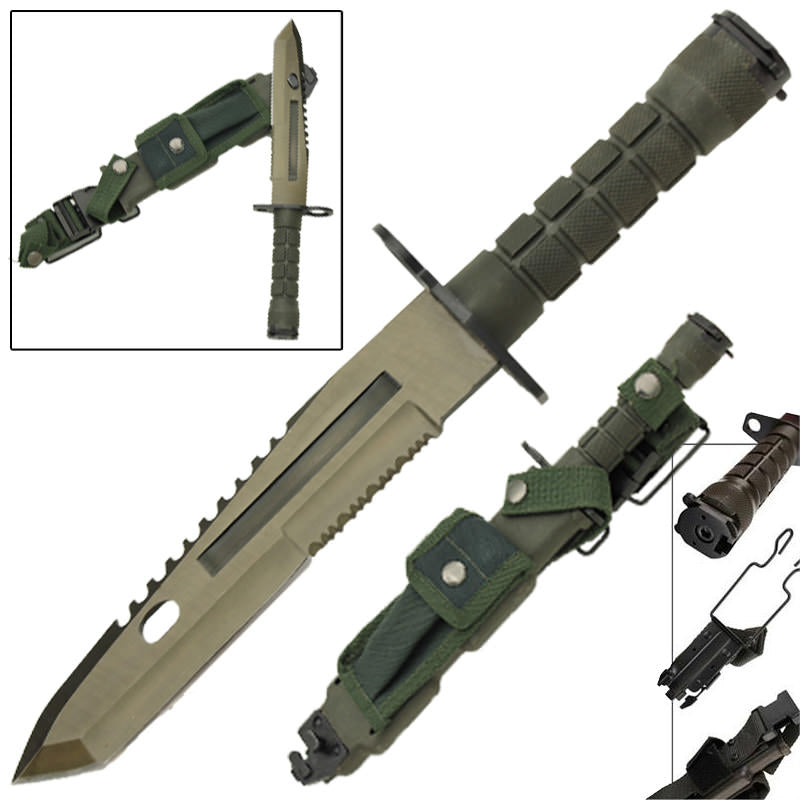 Deception Combat Military Bayonet Tactical Survival Knife Collectible Weapons - Tophatter Daily Deals