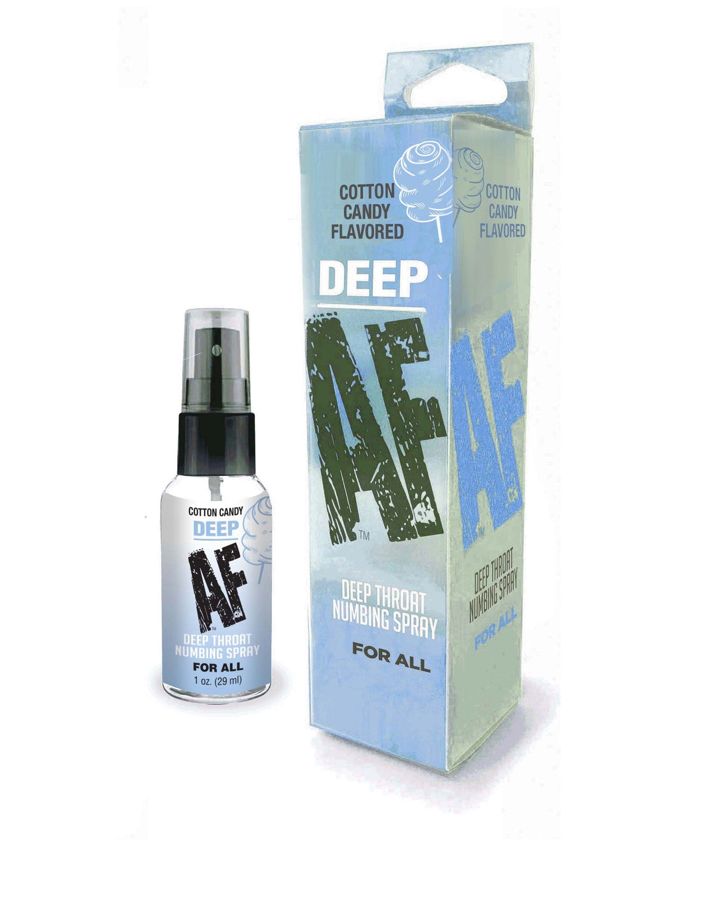 Deep AF Cotton Candy Flavoured Deep Throat Spray 29 ml > Lube > Oral Gels & Sprays - Tophatter Daily Deals