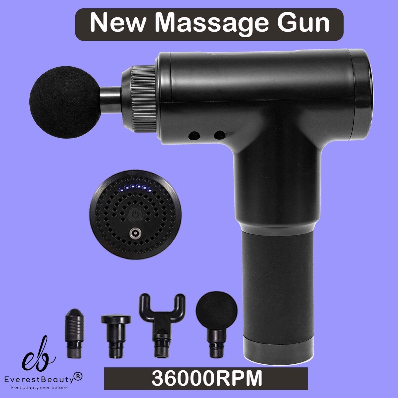Deep Tissue Massage Gun - Powerful 30 Speeds Percussion Muscle Massager, 2400mah Electric Handheld Muscle Massager Gun, Portable Fascia Gun Black Personal Care - Tophatter Daily Deals