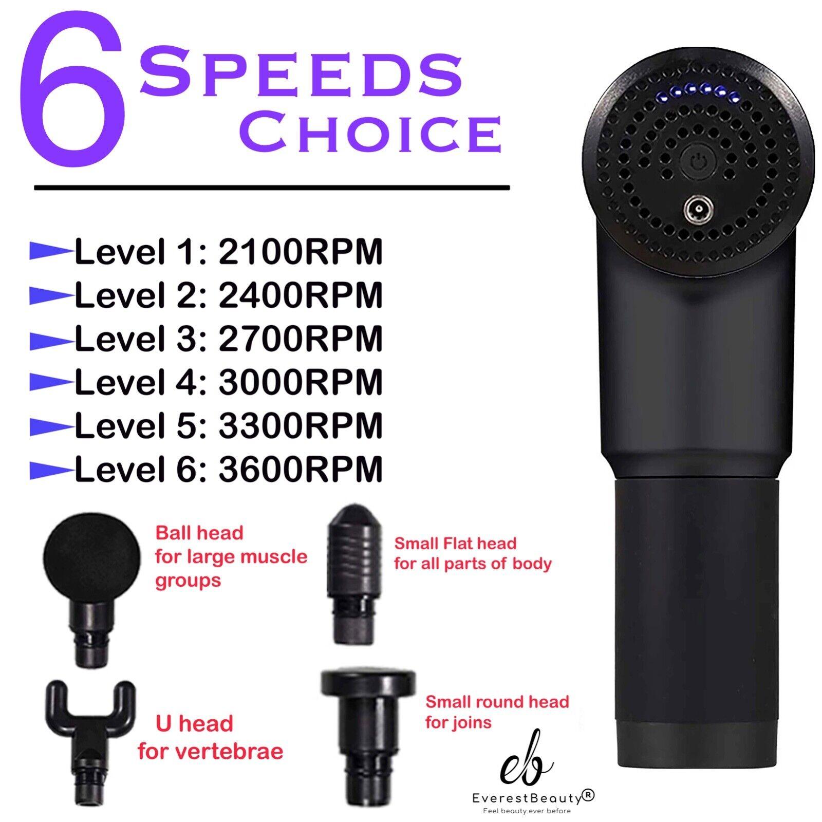 Deep Tissue Massage Gun - Powerful 30 Speeds Percussion Muscle Massager, 2400mah Electric Handheld Muscle Massager Gun, Portable Fascia Gun Personal Care - Tophatter Daily Deals