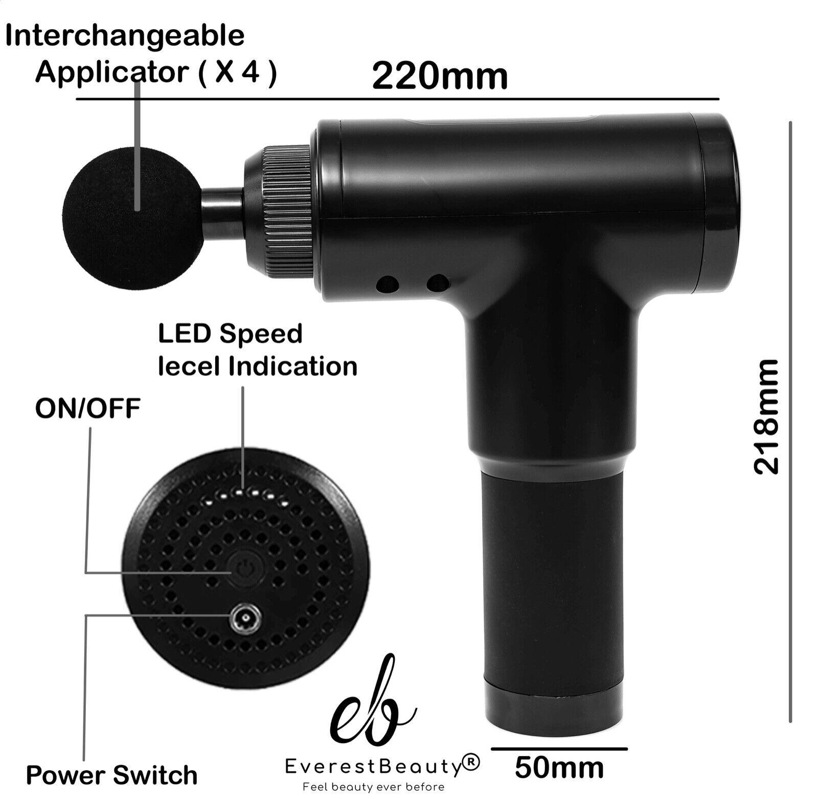 Deep Tissue Massage Gun - Powerful 30 Speeds Percussion Muscle Massager, 2400mah Electric Handheld Muscle Massager Gun, Portable Fascia Gun Personal Care - Tophatter Daily Deals