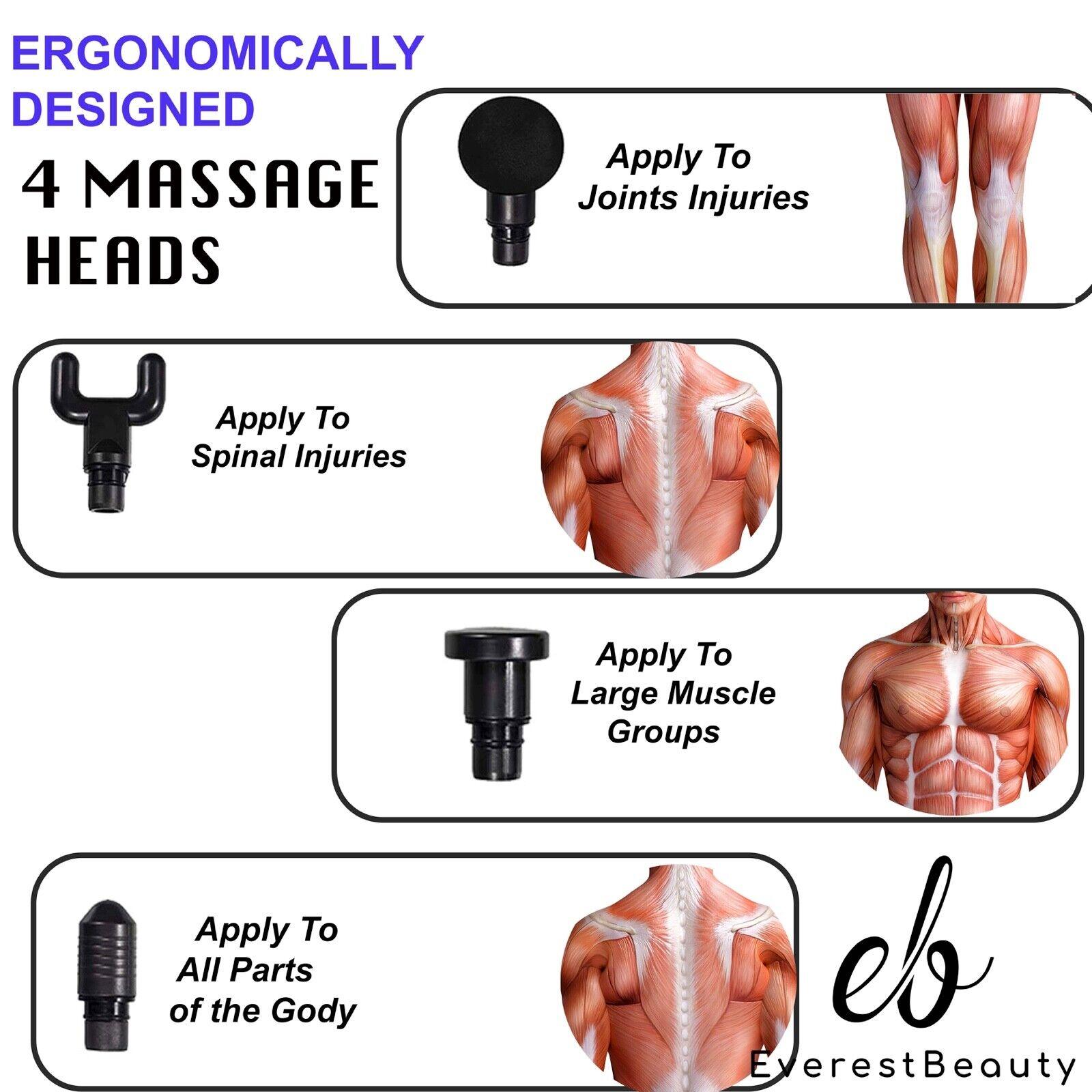 Deep Tissue Massage Gun - Powerful 30 Speeds Percussion Muscle Massager, 2400mah Electric Handheld Muscle Massager Gun, Portable Fascia Gun Personal Care - Tophatter Daily Deals