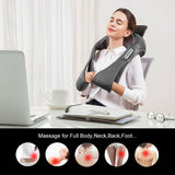 Neck and Shoulder Massager With Heat - Kneading Neck Massager Shoulder Back & Body Massage Deep Tissue Health & Beauty - Tophatter Daily Deals