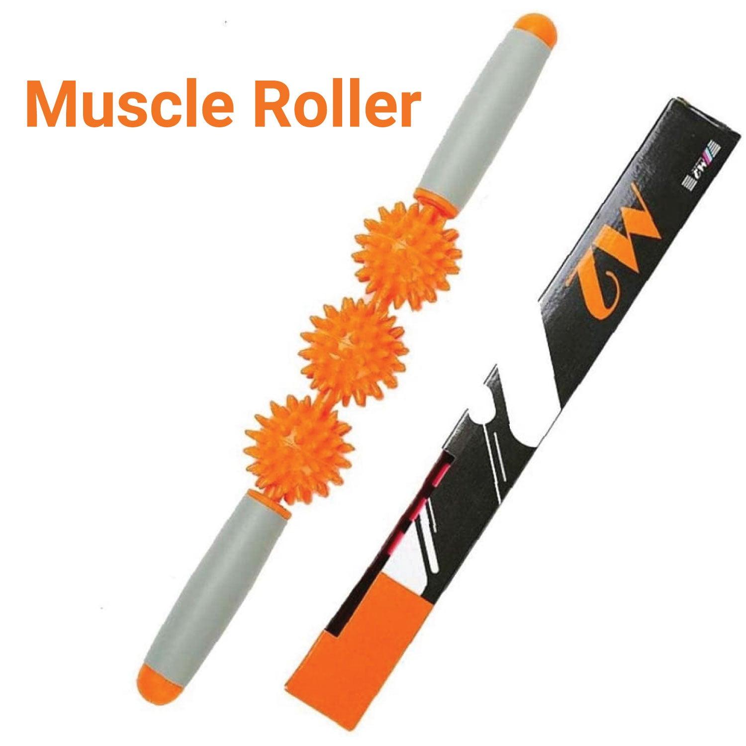 Roller Massage Stick - Cellulite Muscle Roller Stick with 3 Balls Blasting Release Deep Tissue Massager for Neck Leg Back Body Personal Care - Tophatter Daily Deals