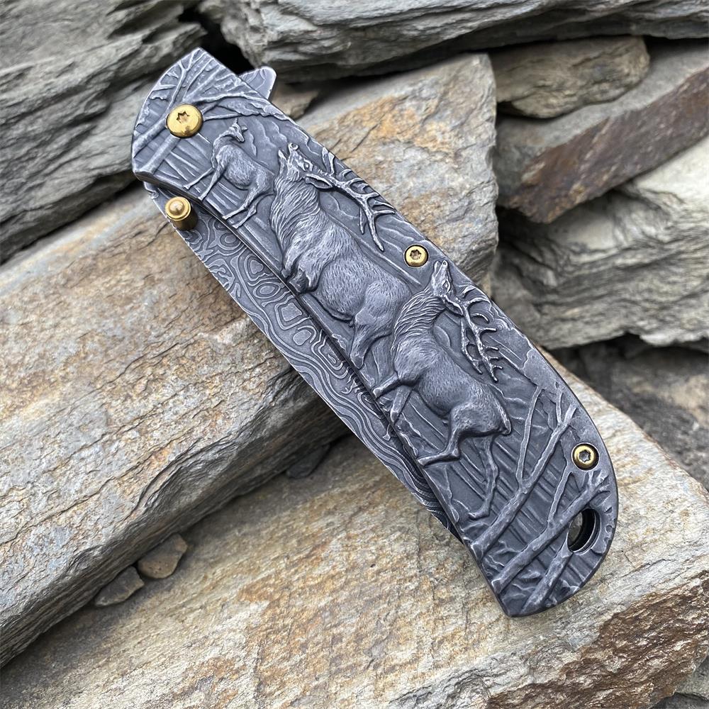 Fantastic Deer Family Folding Knife - Tophatter Daily Deals