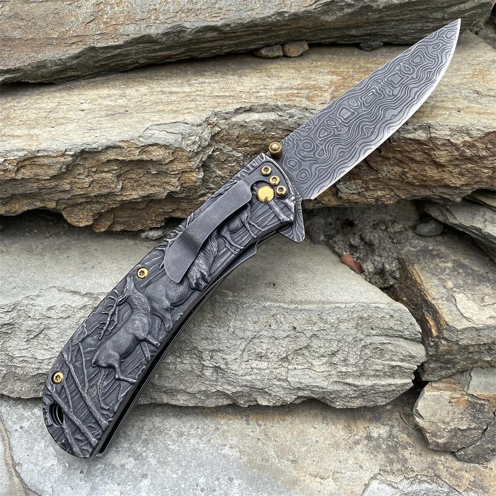 Fantastic Deer Family Folding Knife - Tophatter Daily Deals