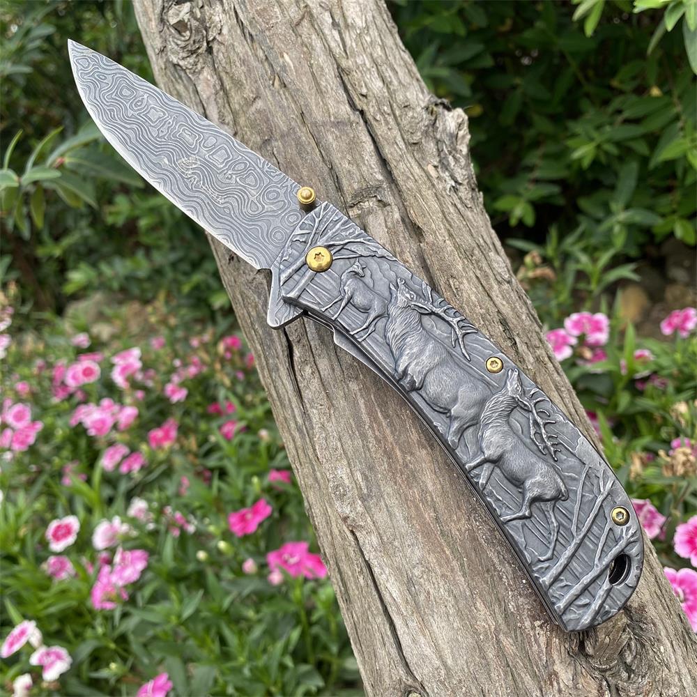Fantastic Deer Family Folding Knife - Tophatter Daily Deals