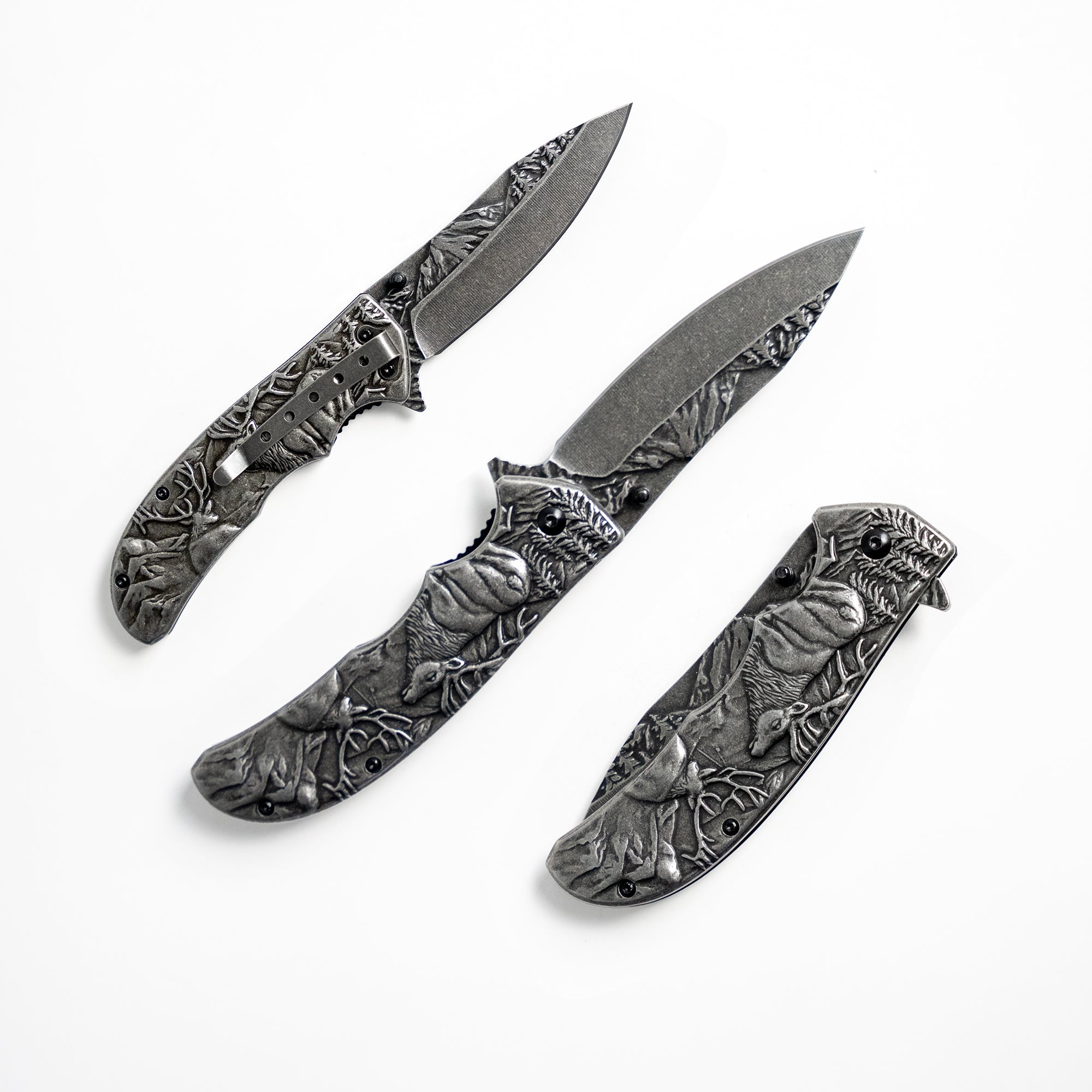 Fire and Steel - Deer Folding Knife Fire and Steel Exclusive - Tophatter Daily Deals