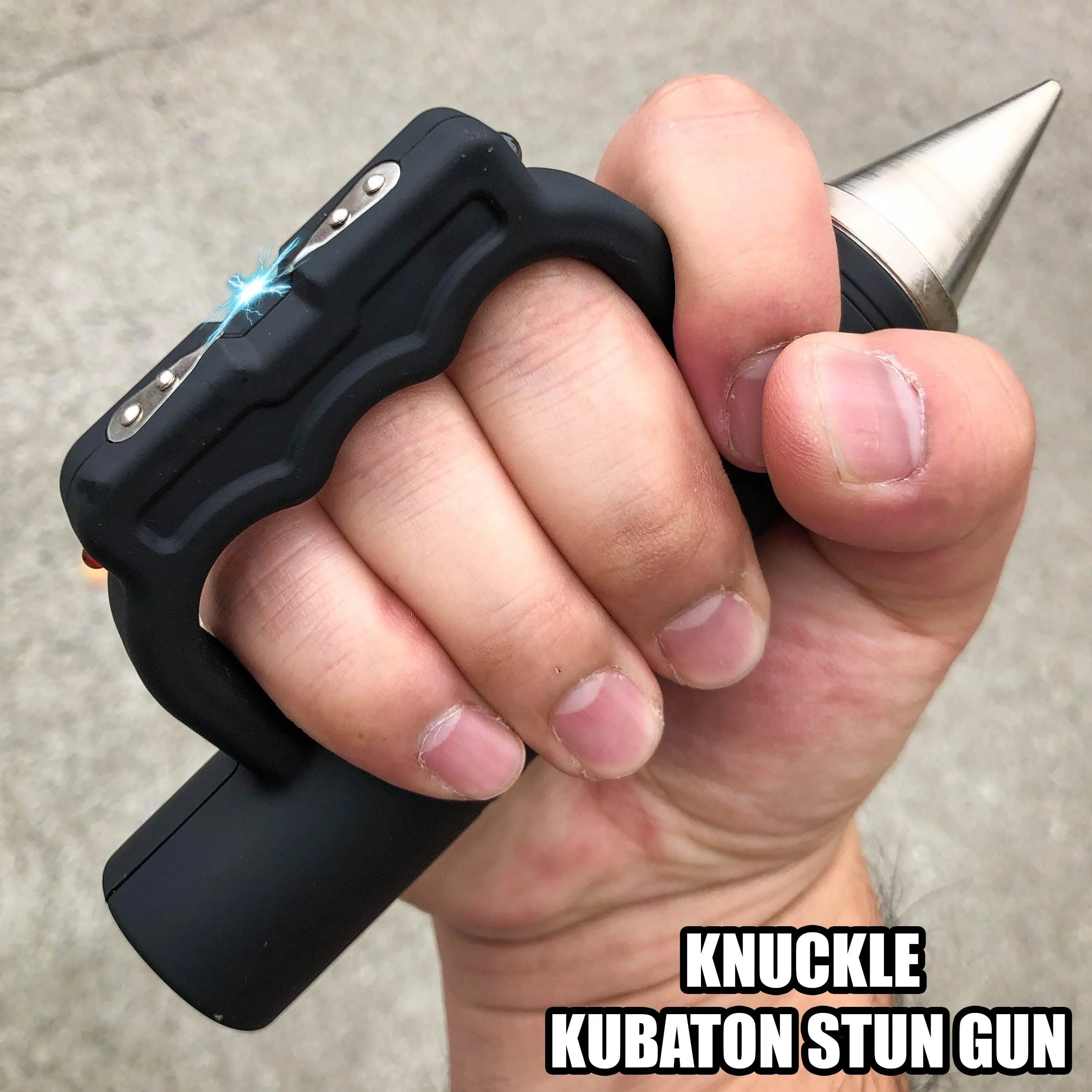 Defender Knuckle Buster Stun Gun w/ Kubaton - Tophatter Daily Deals