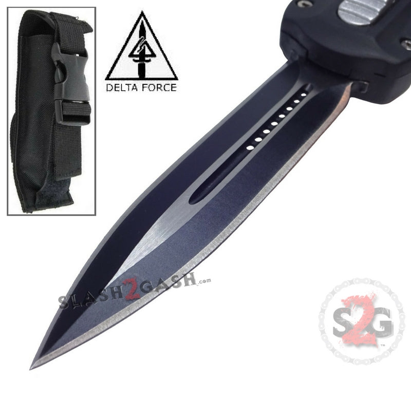S2G Tactical OTF Beast D/A Black Automatic Knife - Dual Edge Dagger Serrated Knife-OTF - Tophatter Daily Deals