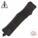 Delta Force Commando D/A OTF Automatic Knife Black - Dagger Silver Knife-OTF - Tophatter Daily Deals