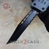 Delta Force OTF Knife Small 7" Grey Commando - Black D2 Tanto Knife-OTF - Tophatter Daily Deals