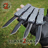 Grey Commando OTF Knife Small 7" Delta Force Switchblade - Black D2 Knife-OTF - Tophatter Daily Deals