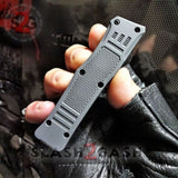 Grey Commando OTF Knife Small 7" Delta Force Switchblade - Black D2 Knife-OTF - Tophatter Daily Deals