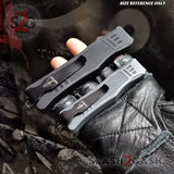 Grey Commando OTF Knife Small 7" Delta Force Switchblade - Black D2 Knife-OTF - Tophatter Daily Deals