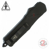 Delta Force OTF Recon D/A Black Tactical Automatic Knife - Tanto Serrated Knife-OTF - Tophatter Daily Deals