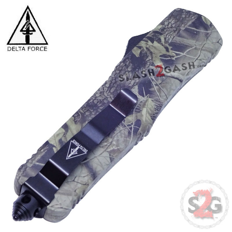 Delta Force OTF Recon D/A Real Tree Camo Automatic Knife - Single Edge Plain Knife-OTF - Tophatter Daily Deals