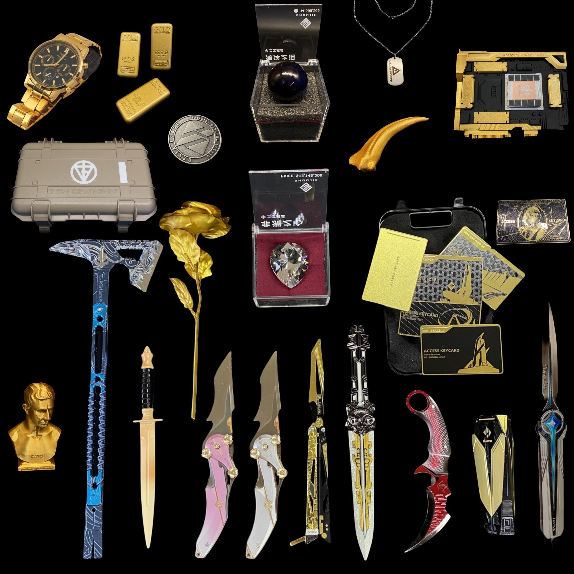 Delta Force Game Knife Metal Props For Collection - Tophatter Daily Deals