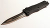 Delta Force Commando D/A OTF Automatic Knife Black - Dagger Silver Knife-OTF - Tophatter Daily Deals