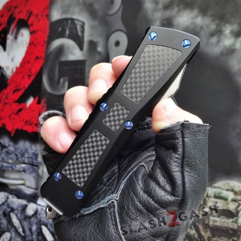 Dark Knight VG-10 OTF Knife CNC T6061 w/ Carbon Fiber - Tanto Knife-OTF - Tophatter Daily Deals