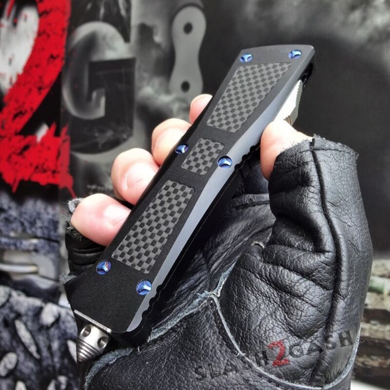 Dark Knight VG-10 OTF Knife CNC T6061 w/ Carbon Fiber - Tanto Knife-OTF - Tophatter Daily Deals