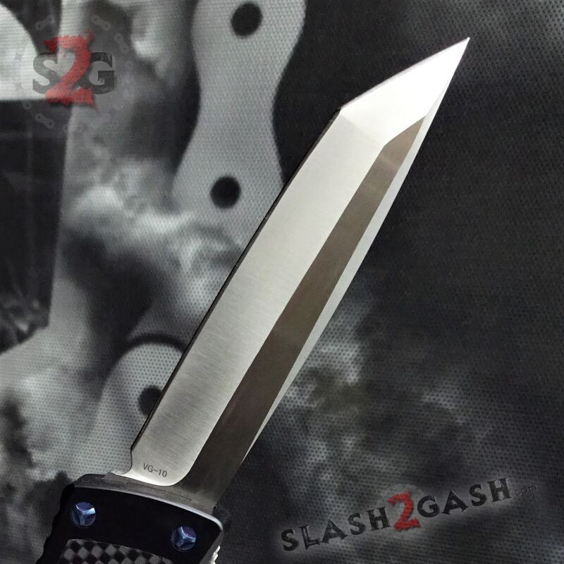 Dark Knight VG-10 OTF Knife CNC T6061 w/ Carbon Fiber - Tanto Knife-OTF - Tophatter Daily Deals
