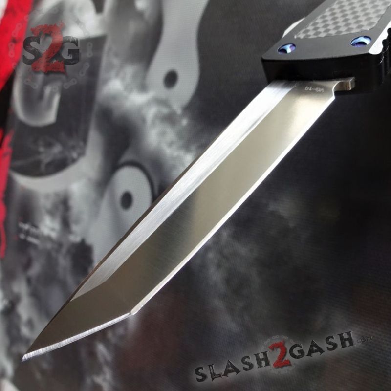 Dark Knight VG-10 OTF Knife CNC T6061 w/ Carbon Fiber - Tanto Knife-OTF - Tophatter Daily Deals