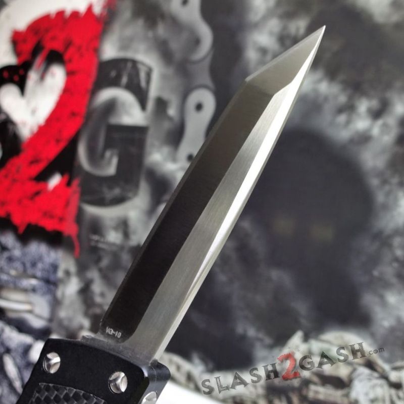 Dark Knight VG-10 OTF Knife CNC T6061 w/ Carbon Fiber - Tanto Knife-OTF - Tophatter Daily Deals