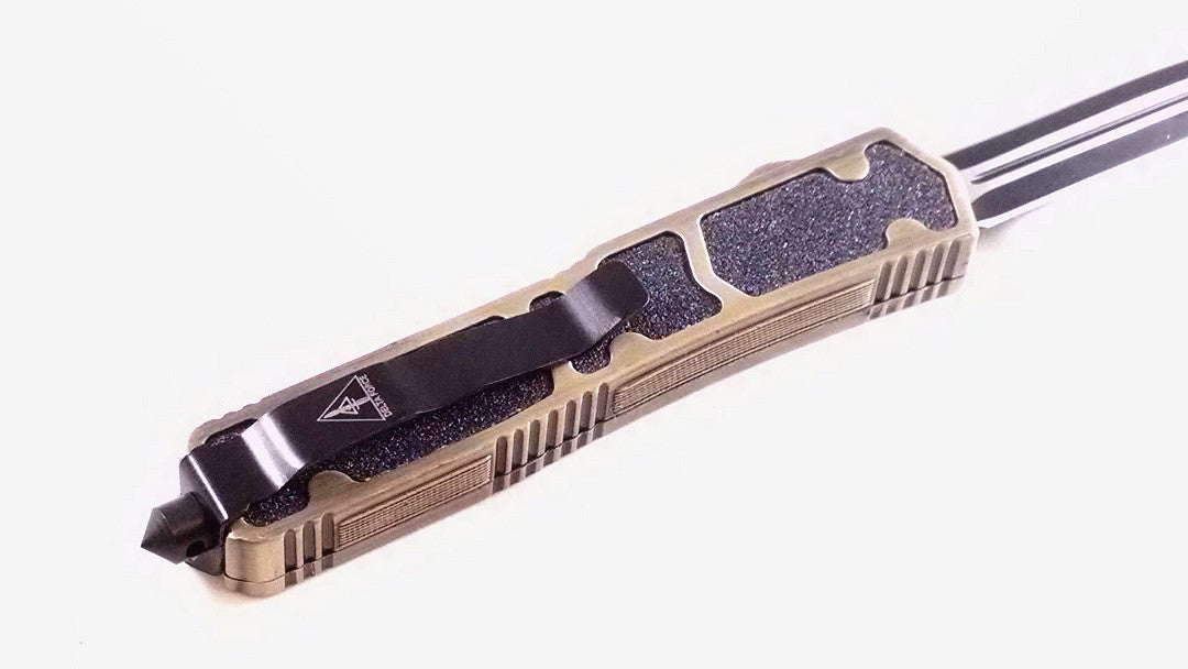 Delta Force OTF Bronze Fox D/A Tactical Automatic Knife Plain Double Edge Knife-OTF - Tophatter Daily Deals