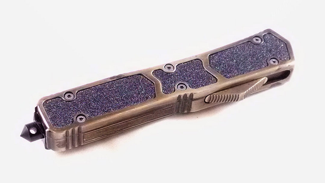 Delta Force OTF Bronze Fox D/A Tactical Automatic Knife Plain Double Edge Knife-OTF - Tophatter Daily Deals
